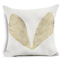 Gold Letters Trees Printed Polyester Pillow Case Cushion Cover Throw Home Decor   292682631291